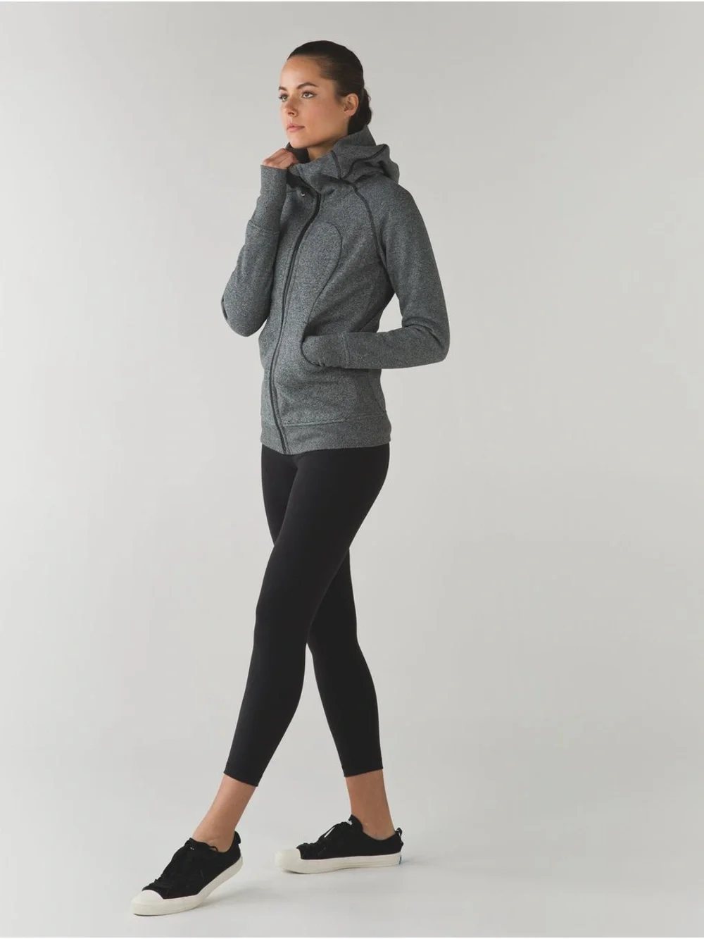 lululemon athletica Charcoal Gray Scuba Hooded Jacket